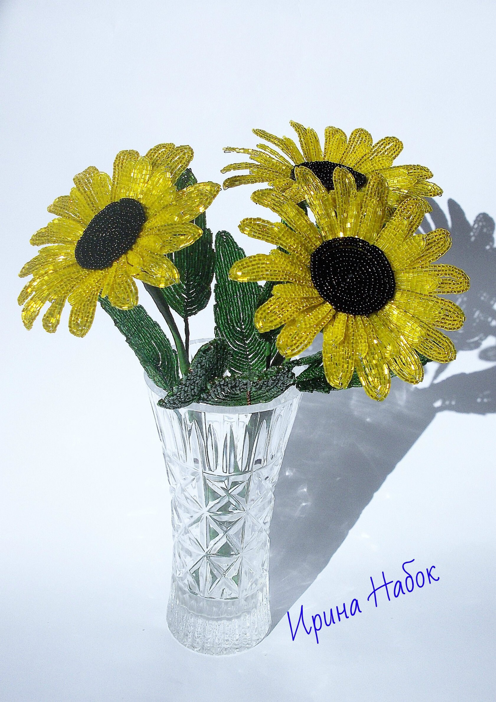 Beaded Flowers Sunflower From Beads Flowers for a Decor - Etsy