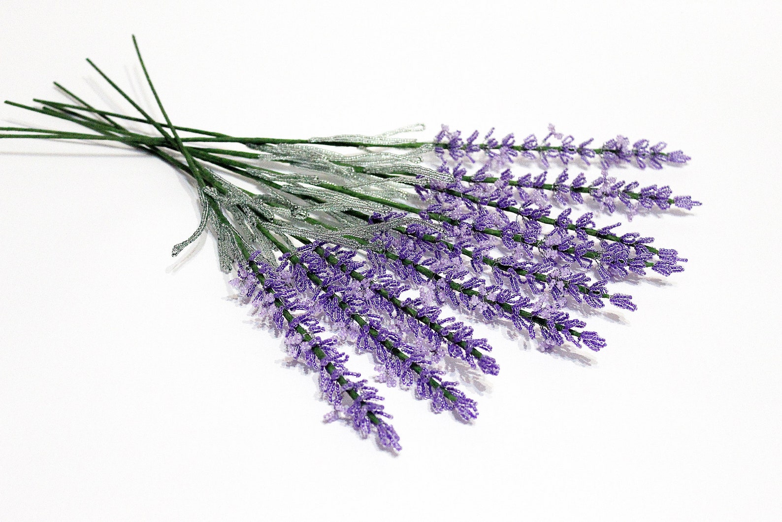 Set of 9 Lavender Stems French Beaded Flower Provence Style Etsy Ireland