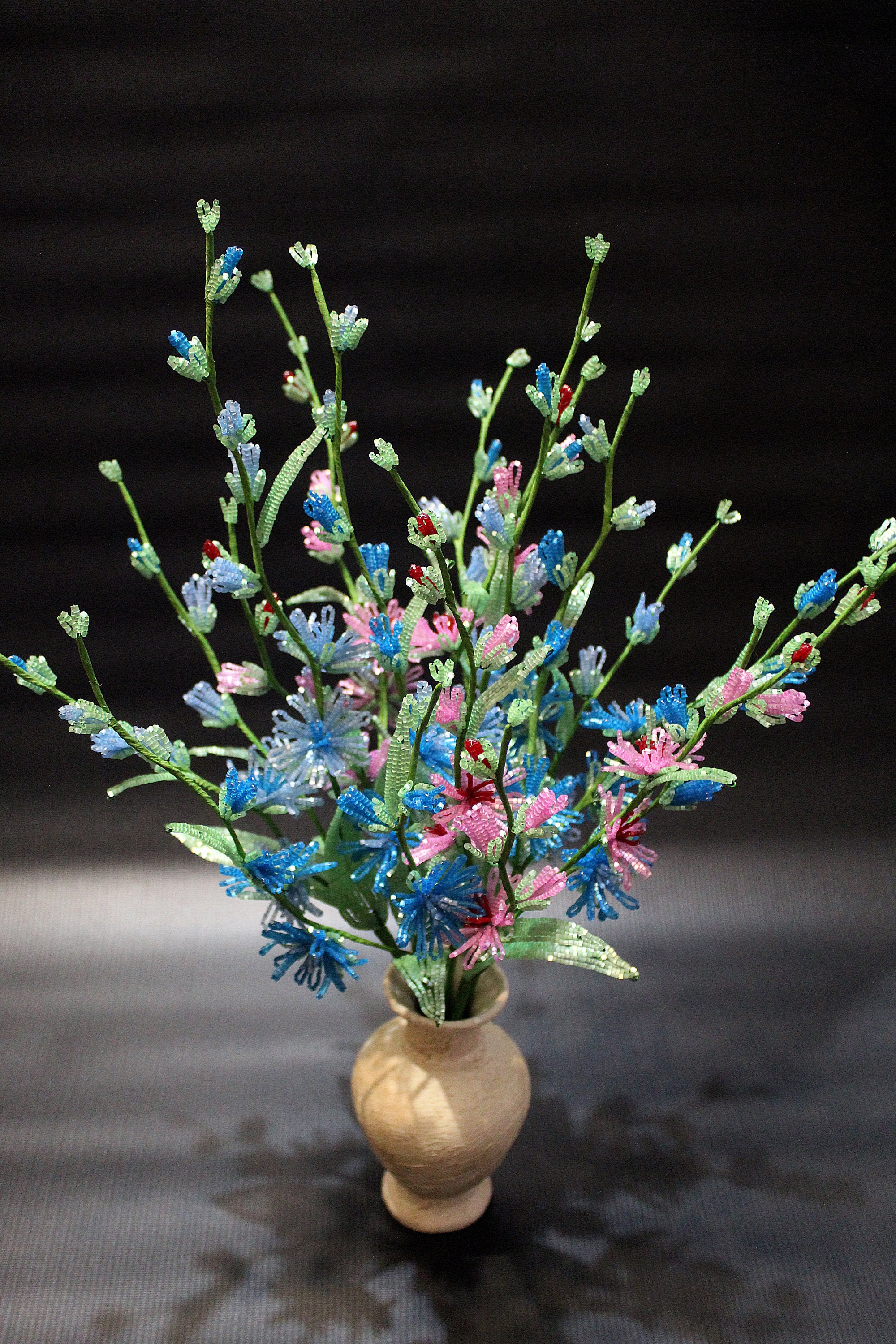 Chicory bouquet French beaded flower beaded flowers set of Etsy