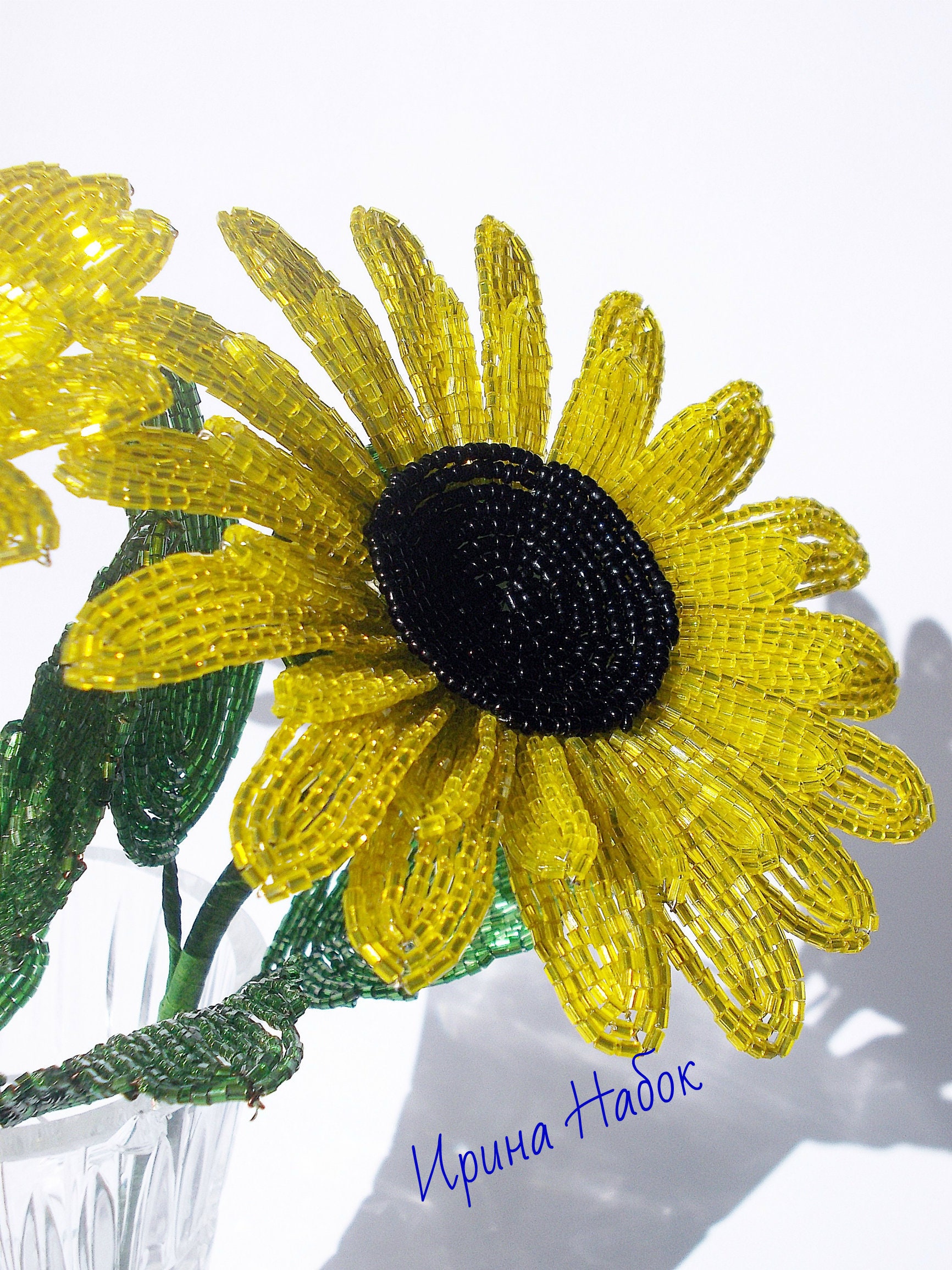 Beaded Flowers Sunflower From Beads Flowers for a Decor - Etsy