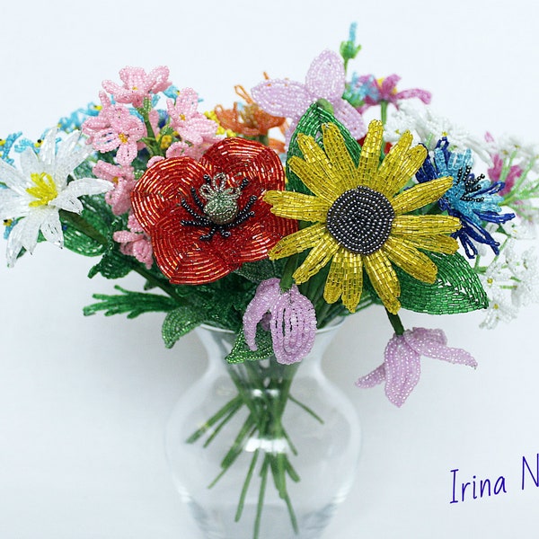 French Beaded Flower Etsy