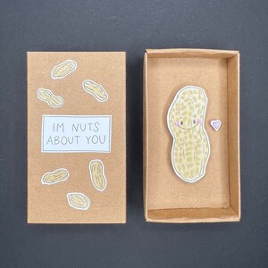 Matchbox Noten over jou met pinda's, liefdesverklaring, voor geliefden, aandacht, ik hou van je