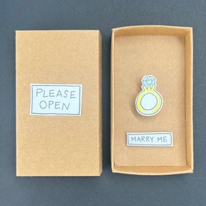 Matchbox Marry Me voor je trouwaanzoek, aanzoek, huwelijk, trouwring, voor pasgetrouwden, verloving