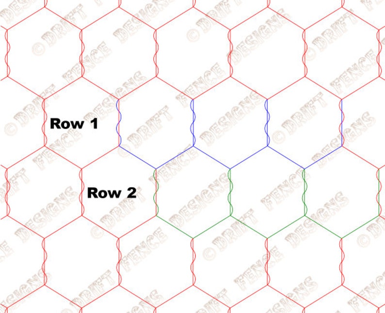 Chicken Wire Continuous Line Edge to Edge Pantograph for Etsy