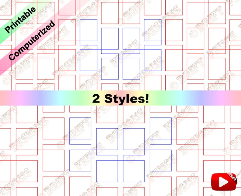 Boxed Pattern Boxed Sets. Two Box Patterns of Continuous Line, Edge to Edge ...
