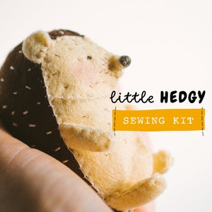 Felt Hedgehog DIY Sewing Kit, beginner-friendly