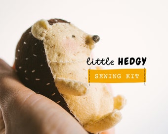 Felt Hedgehog DIY Sewing Kit, beginner-friendly