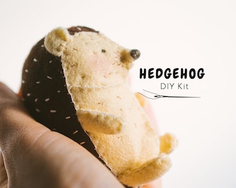 Felt Hedgehog DIY Kit, beginner-friendly