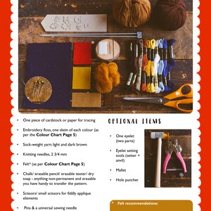 A screen grab of the tutorial page listing all the necessary tool and materials