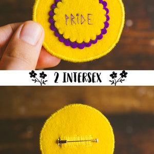 Pride Handmade Flower Pin 2 intersex