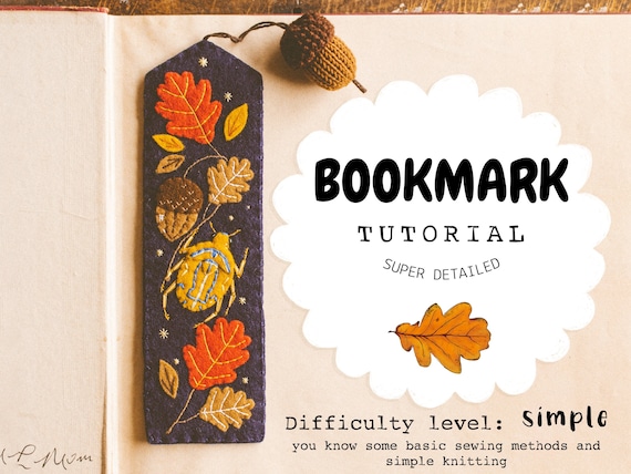 Autumn Felt Bookmark DIY Sewing Tutorial (PDF Pattern)