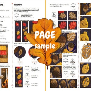 A screen grab of a PDF tutorial spread. The text reads: Page Sample