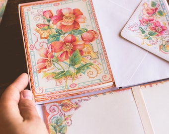 Vintage Stationery Floral Set