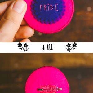 Pride Handmade Flower Pin 4 bisexual