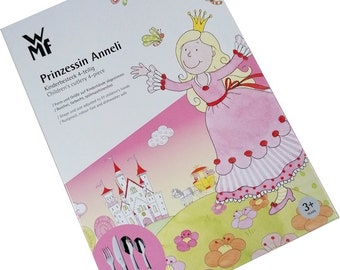 WMF Kinderbesteck Princess Anneli 4-tlg.- mit Gravur personalisiert. Gravur in Preis!