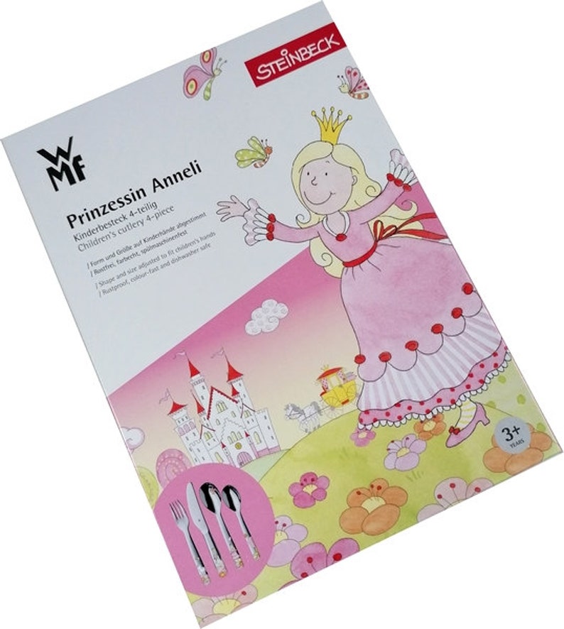 Children cutlery set Princess Anneli WMF 4-pcs personalised. Free engraving image 1