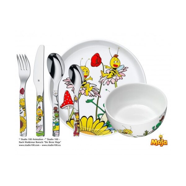 Children cutlery set Maya the Bee 6-pcs personalised. Free engraving!