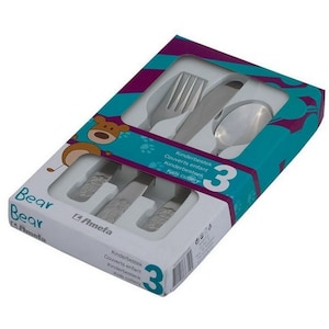 Children cutlery set  Bear by Amefa 3-pcs personalised. Free engraving!