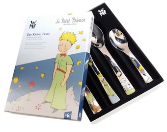 Children cutlery set LITTLE PRINCE 4-pcs personalised. Free engraving!