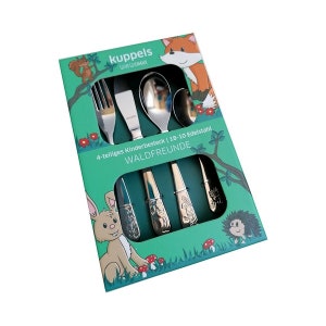 Children cutlery set  Forest Friends by Amefa 4-pcs personalised. Free engraving!