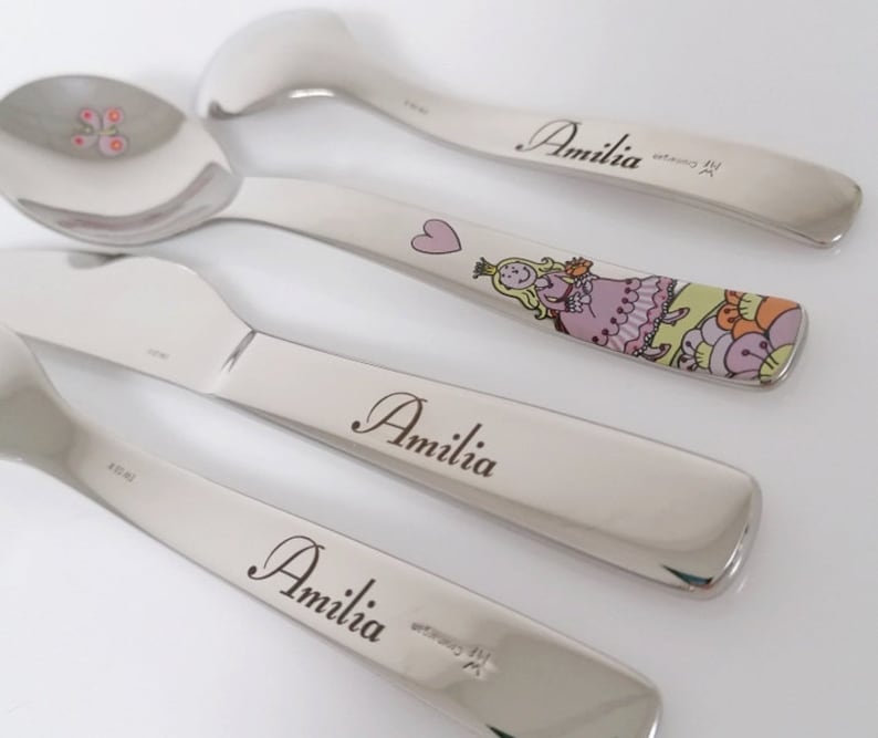Children cutlery set Princess Anneli WMF 4-pcs personalised. Free engraving image 7