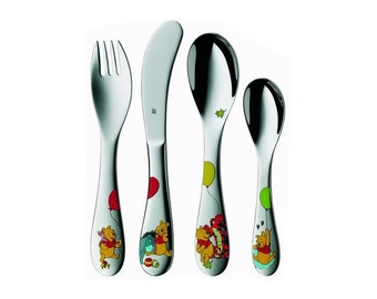 Children cutlery set  Winnie the Pooh 4-pcs personalised. Free engraving!