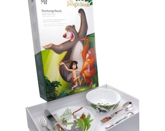 WMF The Jungle Book DSCHUNGELBUCH  6-tlg. Kinderbesteck mit Gravur - Taufe Geschenk personalisiert  - Besteck mit Gravur - Kinderbesteck