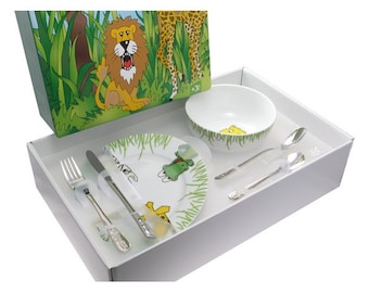 Children cutlery set  SAFARI 6-pcs personalised. Free engraving!