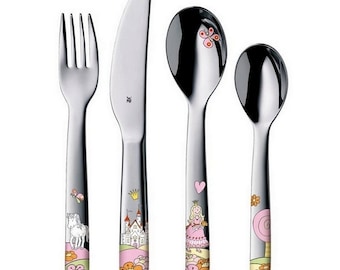 WMF Kinderbesteck Princess Anneli 4-tlg.- mit Gravur personalisiert. Gravur in Preis!