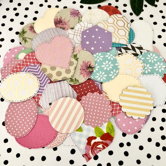 25 Pcs Assorted Shaped Paper Diecuts - Etsy