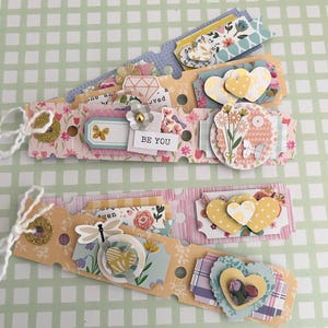 KIT FAI DA TE - Abbellimento strisce biglietti Pk da 3/Ephemera/Papercraft/Collage/Scrapbooking/Creazione biglietti