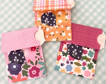 Mini Pocket & Tag Holder - Pk of 2/ Packaging Idea/Gift Card/Ephemera/DIY Crafts