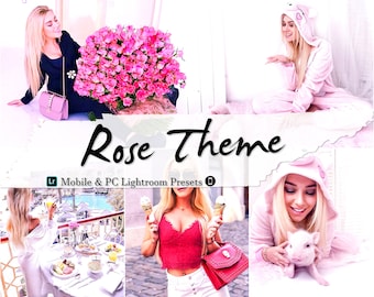 Mobile Presets, Lightroom Preset, Instagram Preset, Photo Edit DNG,  PC Preset - Rose Theme