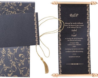 Scroll Card wedding invitations Personalized Printing Wedding Invitation Scrolls Cards