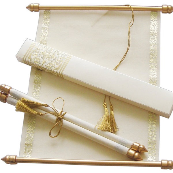 Scroll wedding invitations