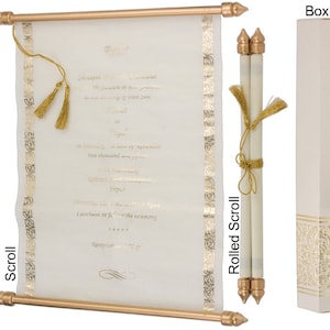 Trouwuitnodiging scrollen, uitnodiging scrollen, verlovingsuitnodigingen, feestuitnodigingen, uitnodigingen voor een vrijgezellenfeest, babyshower, trouwprogramma