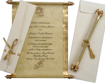 scroll invitations etsy blank scroll invitations