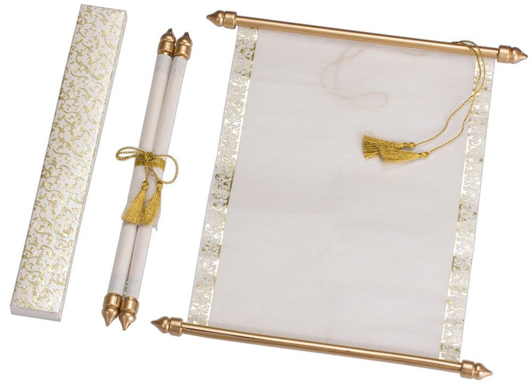 Scroll Invitations,wedding Invitations,engagement Invitations,bridal ...