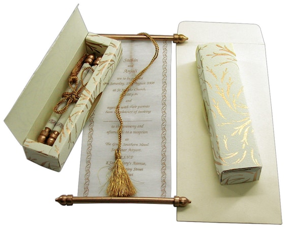 Scroll Cards, Scroll Wedding Cards, Scroll Wedding Invitations