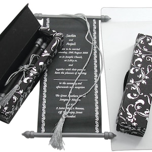 hochzeitseinladung,Scrollkarten Verlobungsfeiereinladungen,Brautpartyeinladungen,Babyparty,Hochzeitsprogramm Karten