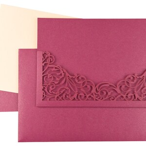Biglietti d'invito per feste di anniversario di matrimonio Inviti di nozze tagliati al laser Buste per biglietti per sposi Invito alla festa di compleanno