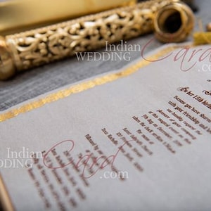 Scroll Invitation, Rich, Elegant, Anniversary, Engagement, Bridal Shower, Indian, Muslim, Christian, Mezuzah, Mitzvah, Scroll Case, Scrolls image 4