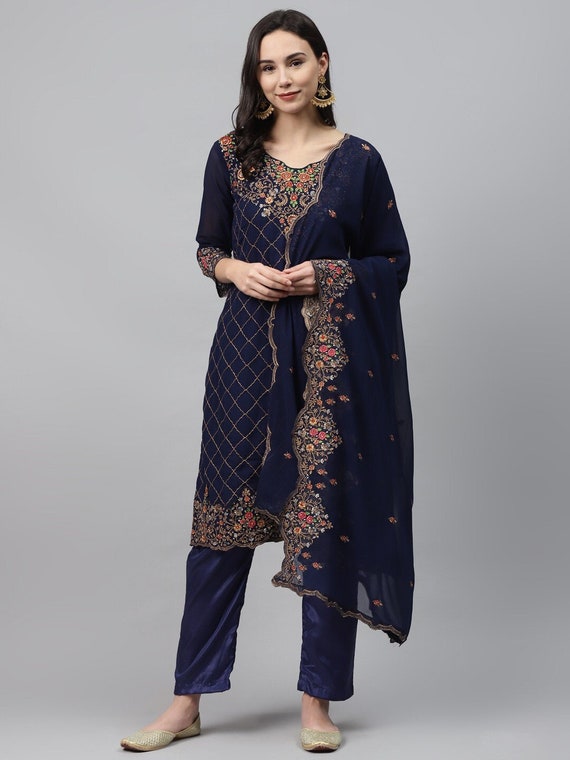 Semi stitched deals dress materials