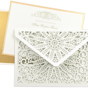 Tarjetas de invitación para fiesta de aniversario de boda, invitaciones de boda cortadas con láser, sobres para tarjetas de novia y novio, invitación para fiesta de cumpleaños