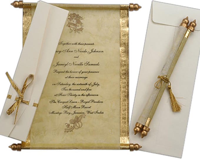 Scroll Wedding Invitation,scroll Invitation,engagement Invitations ...
