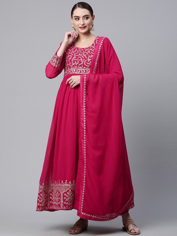 Semi stitched dress materials sale
