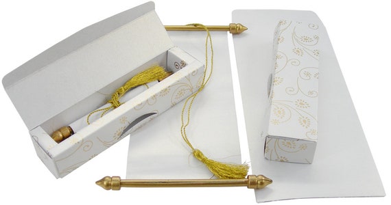 Cinderella Mini Scroll Invitation Sample Kit Royal Theme, Scroll