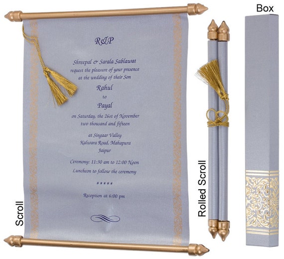 Scroll Cards Wedding Invitations Anniversary Party Invitation Sweet 16th  Birthday Scroll Invitations Card