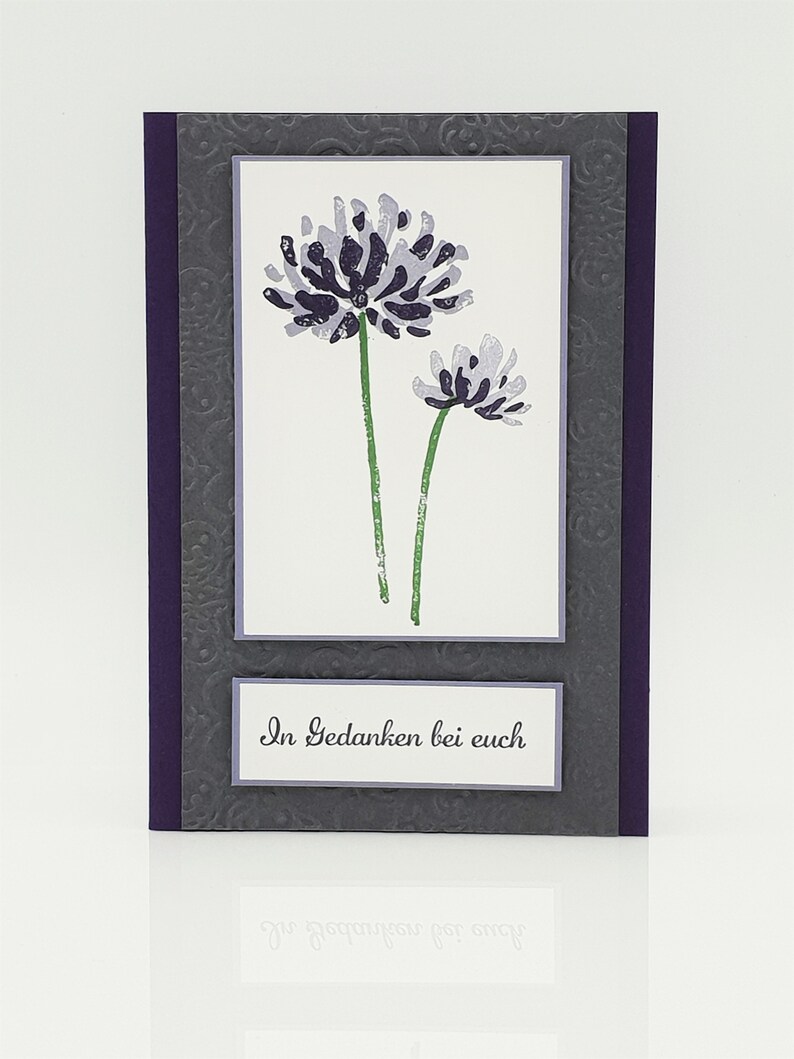 Trauerkarte In Gedanken bei Euch Etsy