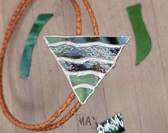 Forest Bolo - Stained Glass Bolo Tie - Unique Handmade Jewelry